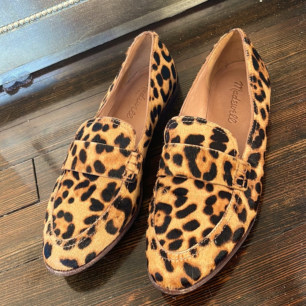 Madewell Leopard Pony Hair loafers 6.5